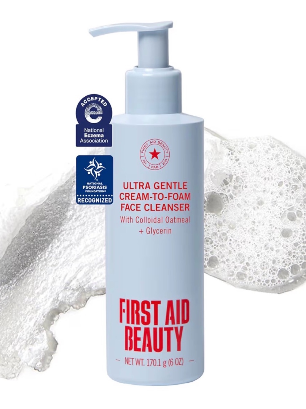 First Aid Beauty Ultra Gentle Cream-to-Foam Face Cleanser